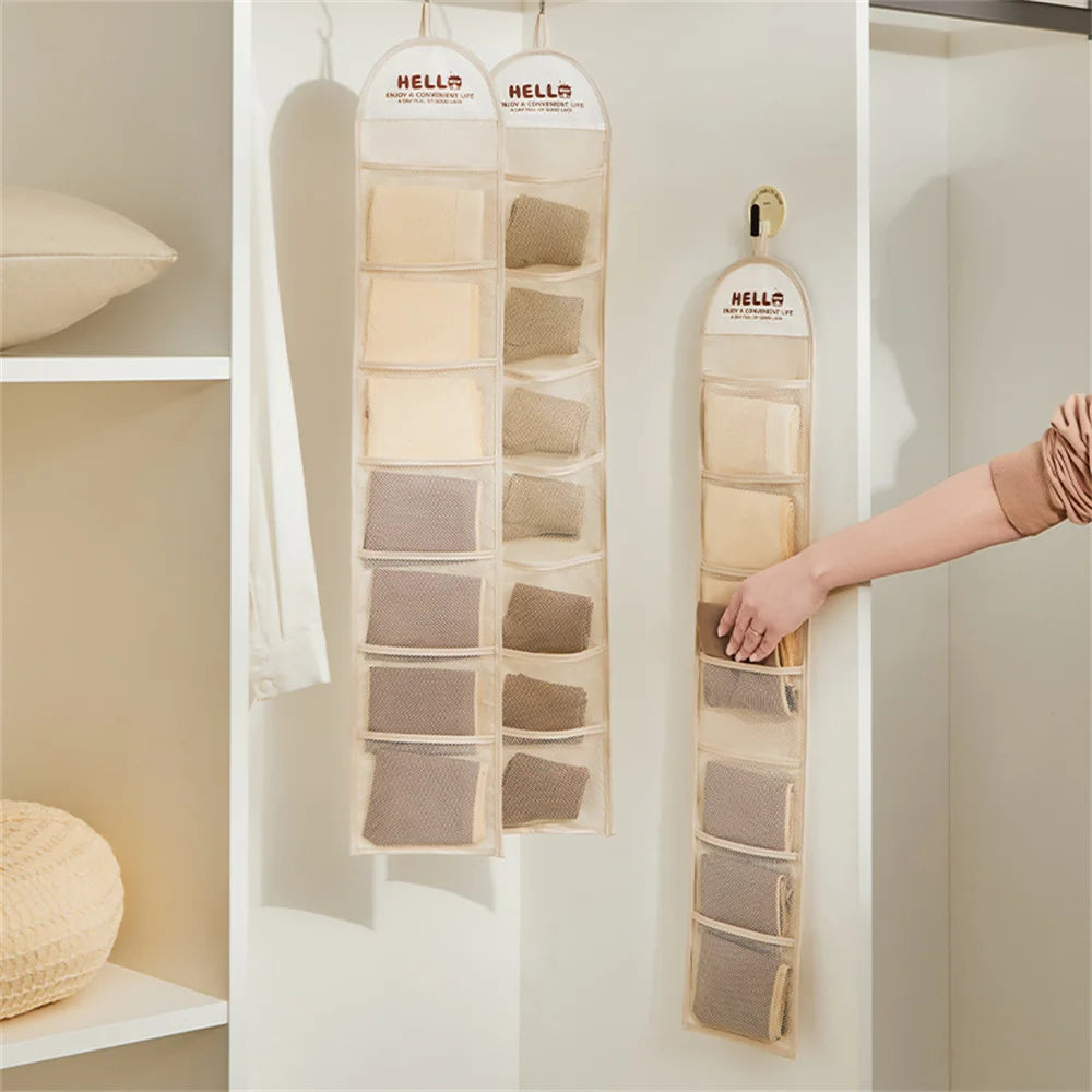 Wiszący organizer na bieliznę i skarpetki do szafy - wymiary