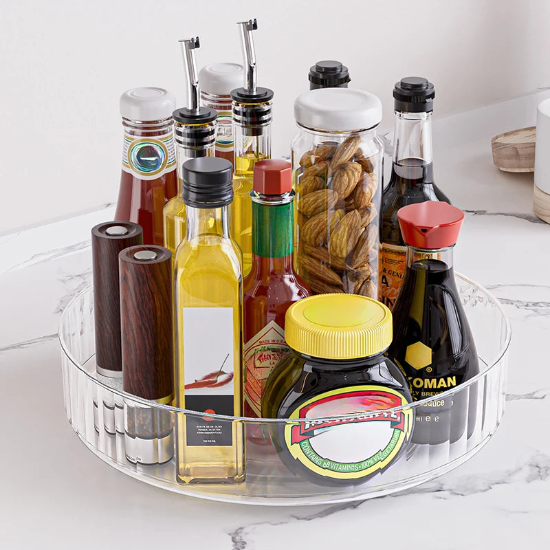 Obrotowy organizer do lodówki 360 Lazy Susan - widok z boku