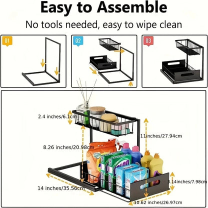 Metalowy organizer pod zlew 2-poziomowy - zdjęcie 6