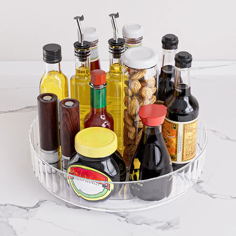 Obrotowy organizer do lodówki 360 Lazy Susan - w użyciu