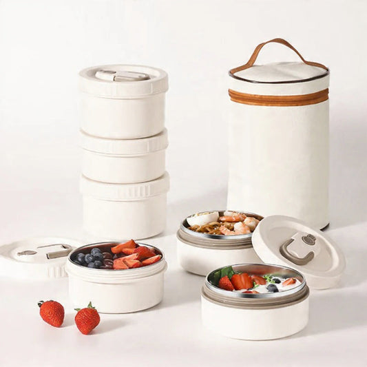 Zestaw lunch box stal nierdzewna z torba termiczna